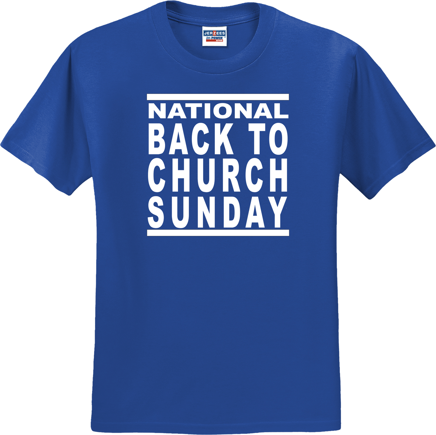 Royal Blue - Back to Church T-Shirt