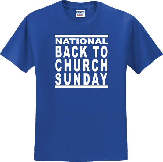 Royal Blue - Back to Church T-Shirt